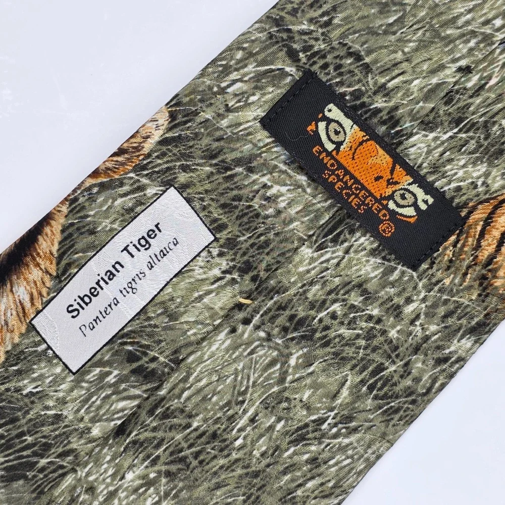 Endangered Species Tie Siberian Tiger Silk‎ 59.5